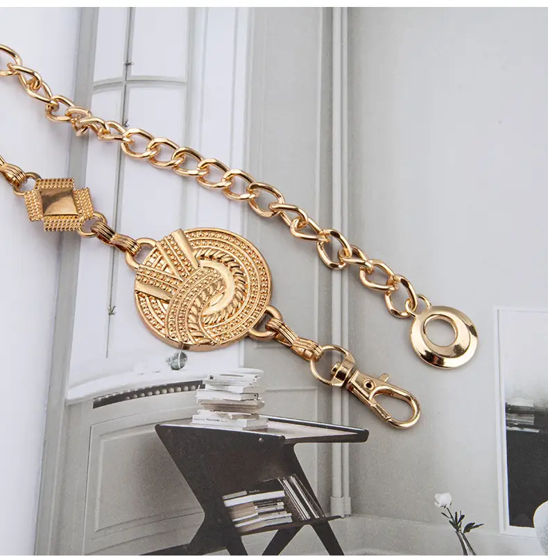 Gold Metal Ethnic Waist Chain for Women 3.5cm — feature 7