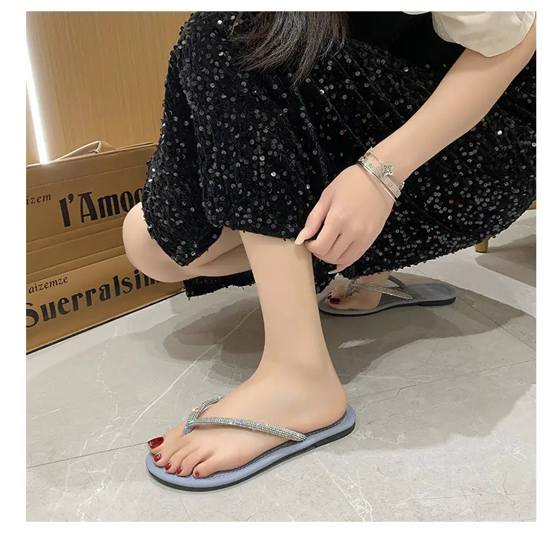 Women Rhinestone Flip Flops Large 2026 Summer — feature 11