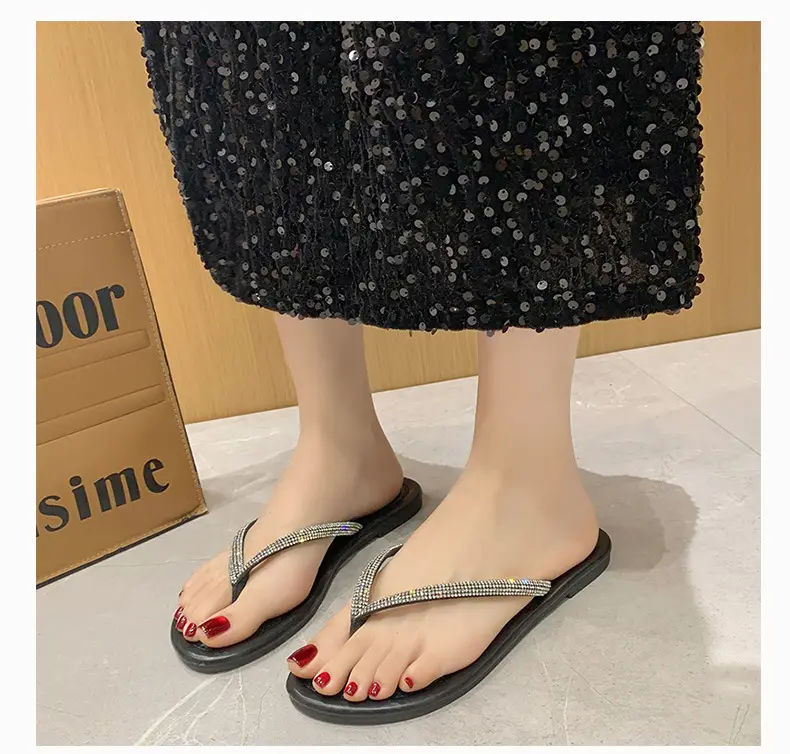 Women Rhinestone Flip Flops Large 2026 Summer — feature 13