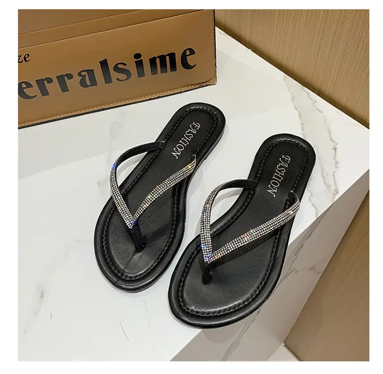 Women Rhinestone Flip Flops Large 2026 Summer — feature 19