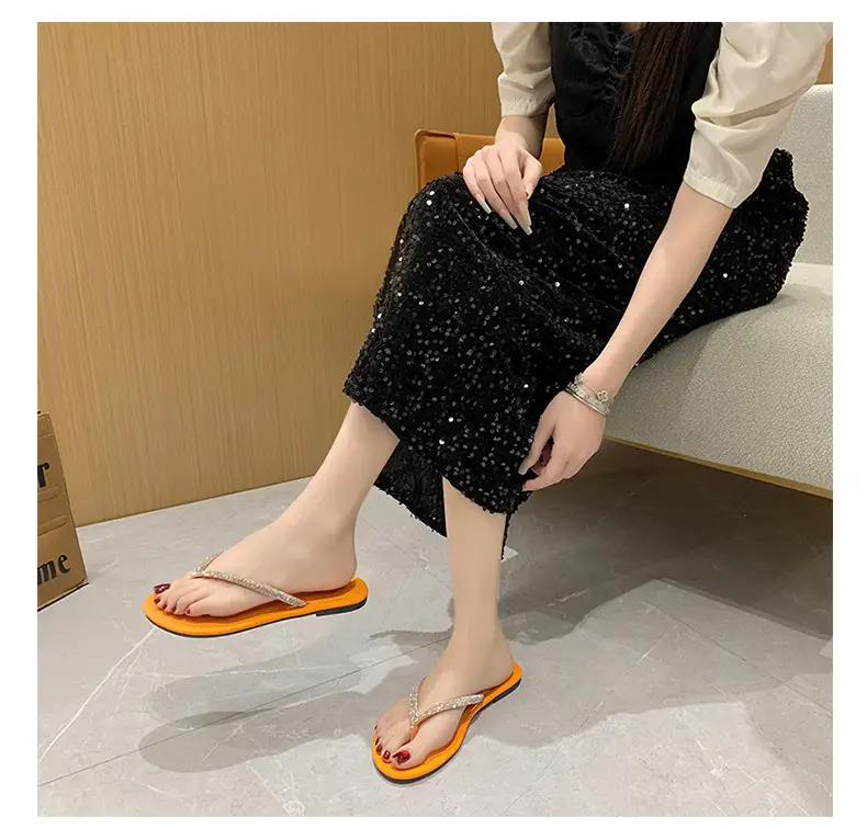 Women Rhinestone Flip Flops Large 2026 Summer — feature 6