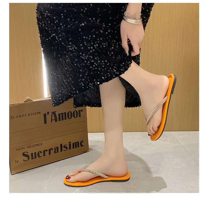 Women Rhinestone Flip Flops Large 2026 Summer — feature 7