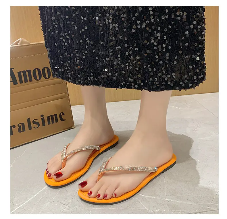 Women Rhinestone Flip Flops Large 2026 Summer — feature 8