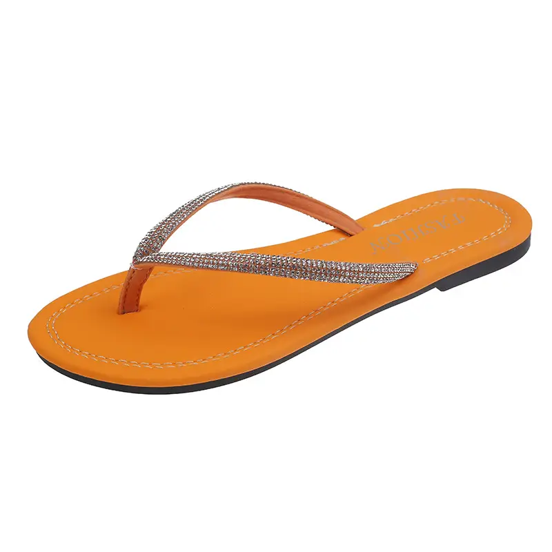 Women Rhinestone Flip Flops Large 2026 Summer - Image 3