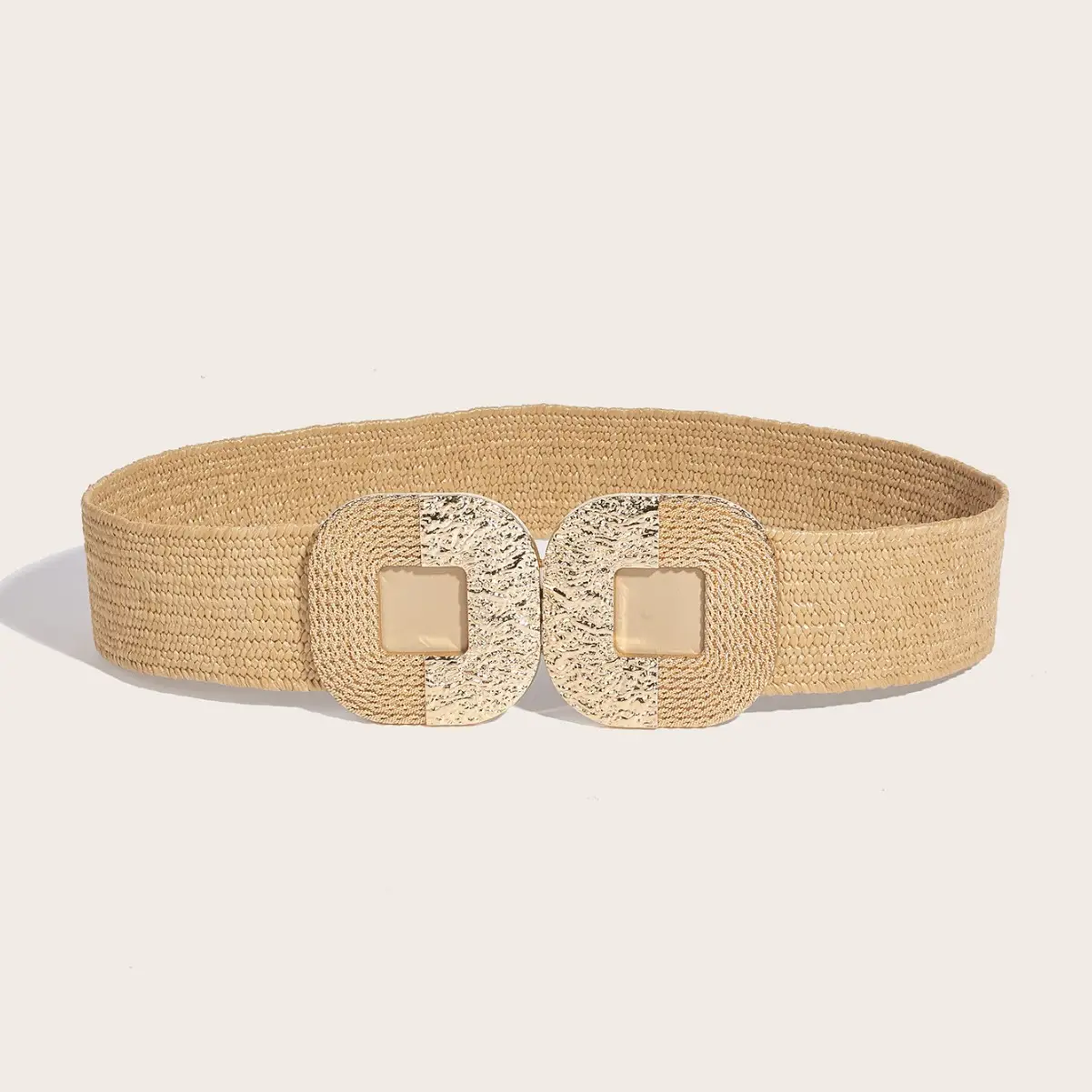 Women's Embroidered PP Belt with Decorative Buckle - Image 3