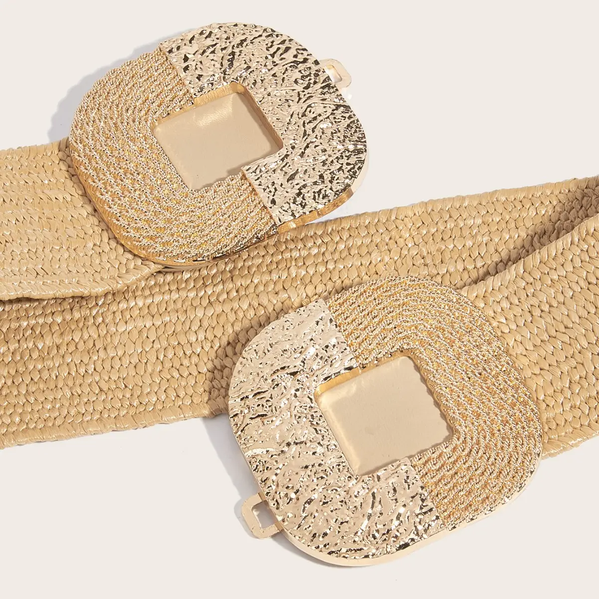 Women's Embroidered PP Belt with Decorative Buckle - Image 4