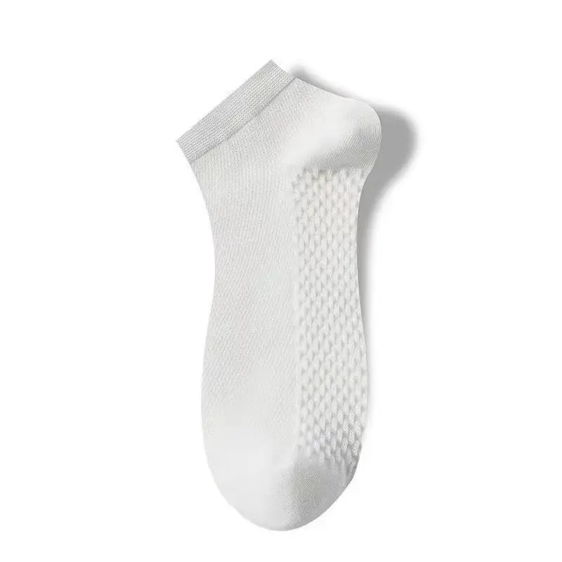 Socks Men's Socks Summer Thin Pure Cotton Deodorant Men's Boat Socks Summer Sweat-Absorbent Mesh Breathable Short-Tube Cotton Socks