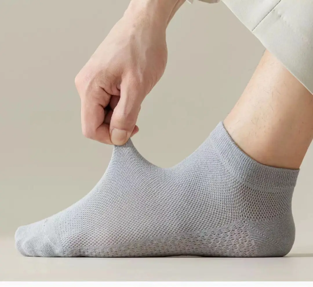 Socks Men's Socks Summer Thin Pure Cotton Deodorant Men's Boat Socks Summer Sweat-Absorbent Mesh Breathable Short-Tube Cotton Socks — feature 16