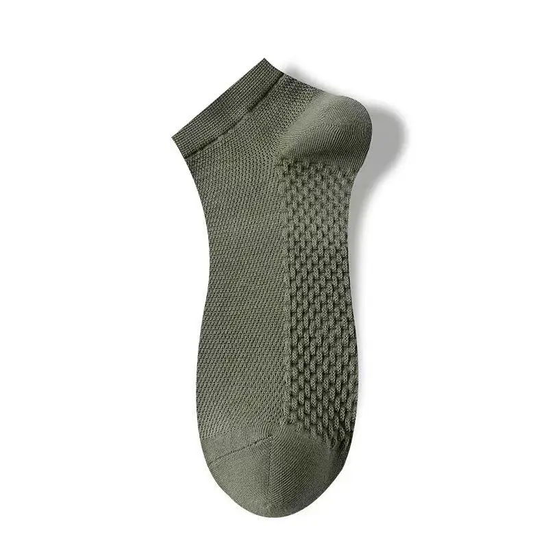 Socks Men's Socks Summer Thin Pure Cotton Deodorant Men's Boat Socks Summer Sweat-Absorbent Mesh Breathable Short-Tube Cotton Socks