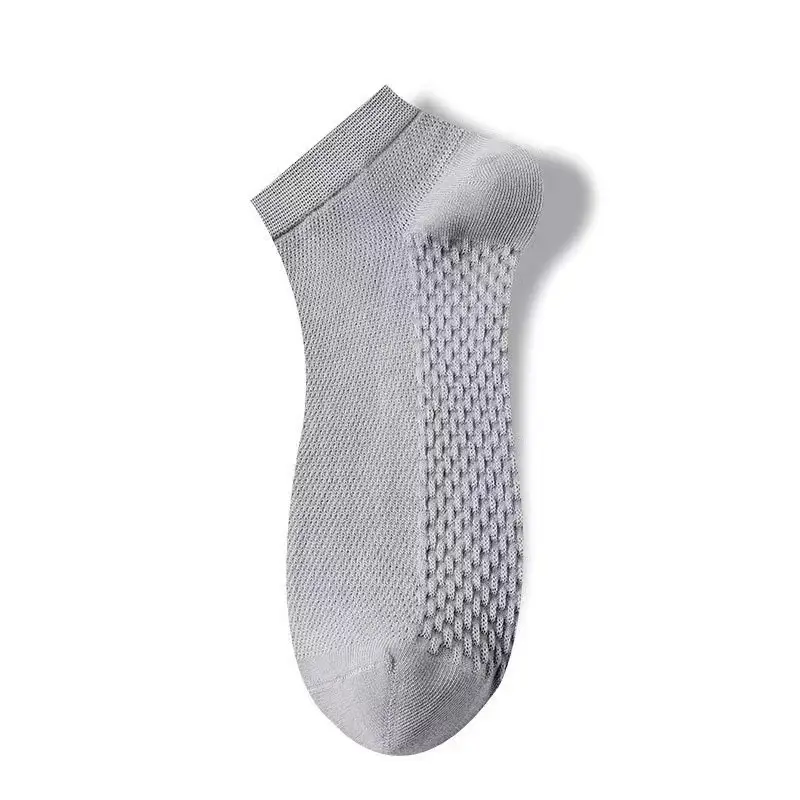 Socks Men's Socks Summer Thin Pure Cotton Deodorant Men's Boat Socks Summer Sweat-Absorbent Mesh Breathable Short-Tube Cotton Socks