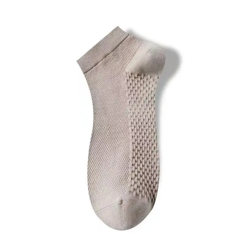 Socks Men's Socks Summer Thin Pure Cotton Deodorant Men's Boat Socks Summer Sweat-Absorbent Mesh Breathable Short-Tube Cotton Socks