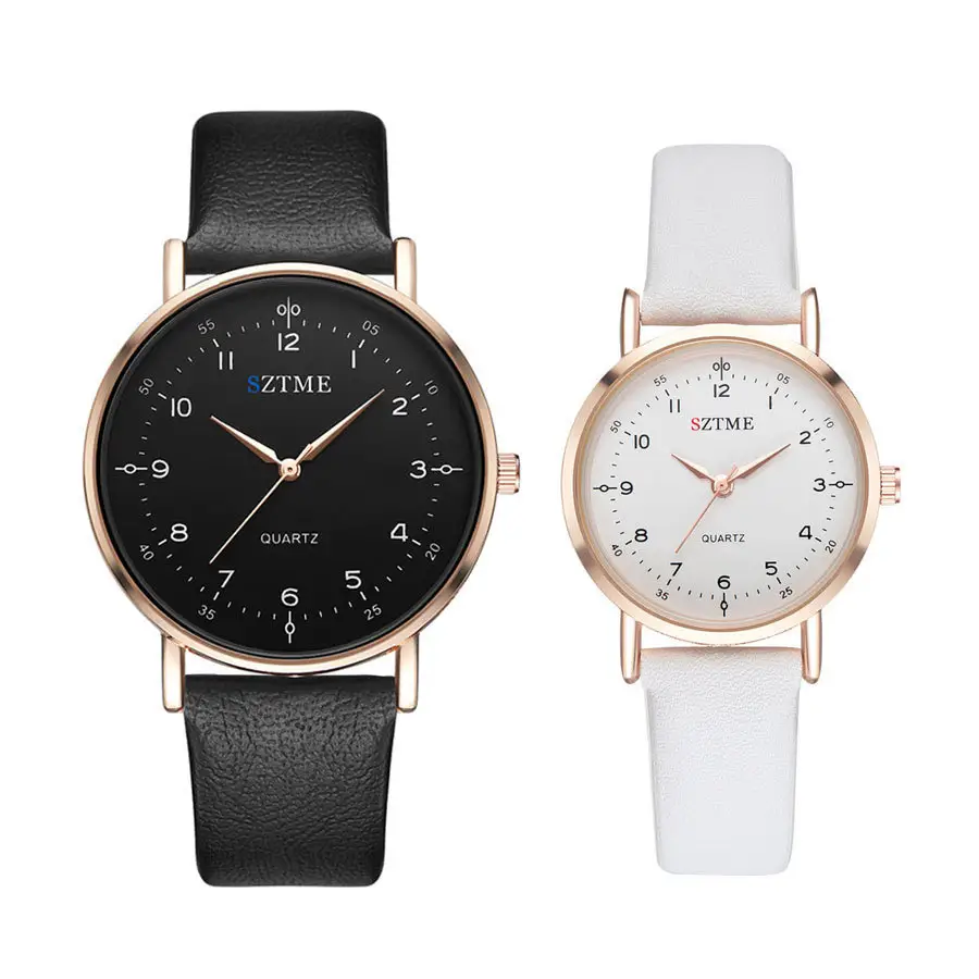 Cross-Country Couple Watches Black Red Quartz Set - Image 9