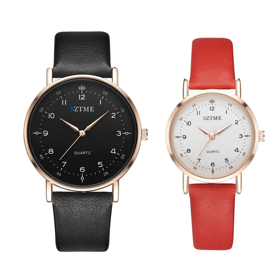 Cross-Country Couple Watches Black Red Quartz Set — feature 4
