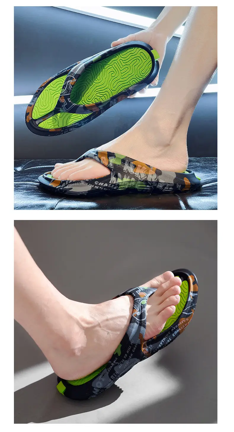 Flip-flops Men's Summer Outer Wear Flip-flops Non-slip Soft Sole Slippers Men's 46 Large Size Casual Soft-soled Beach Sandals — feature 12