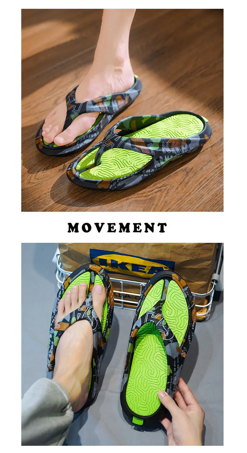 Flip-flops Men's Summer Outer Wear Flip-flops Non-slip Soft Sole Slippers Men's 46 Large Size Casual Soft-soled Beach Sandals — feature 13