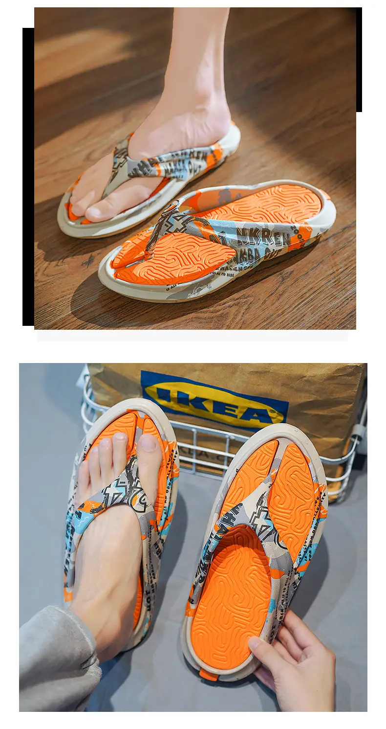 Flip-flops Men's Summer Outer Wear Flip-flops Non-slip Soft Sole Slippers Men's 46 Large Size Casual Soft-soled Beach Sandals — feature 9