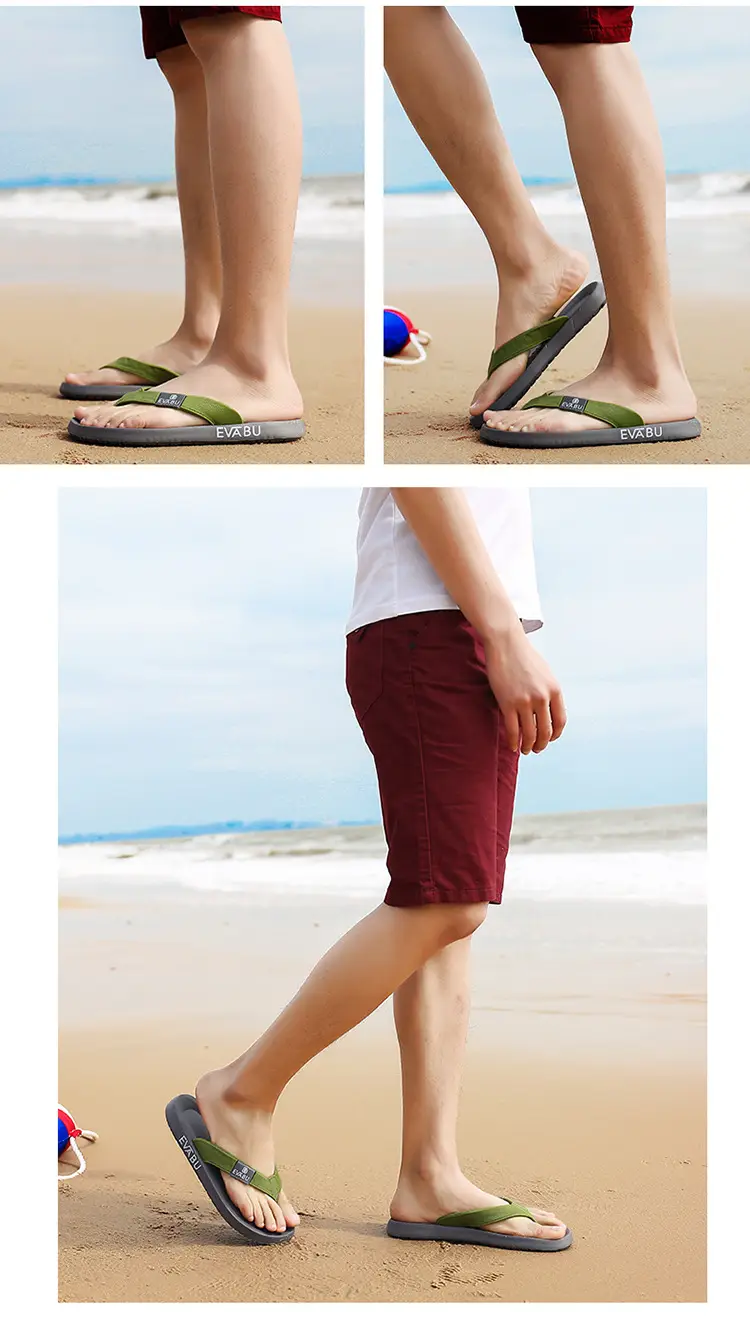 Summer new flip-flops wholesale men's non-slip soft bottom beach shoes EVA flip-flops ins trendy men's sandals — feature 5