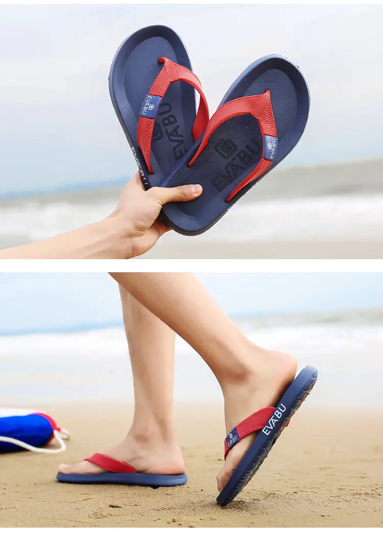 Summer new flip-flops wholesale men's non-slip soft bottom beach shoes EVA flip-flops ins trendy men's sandals — feature 6