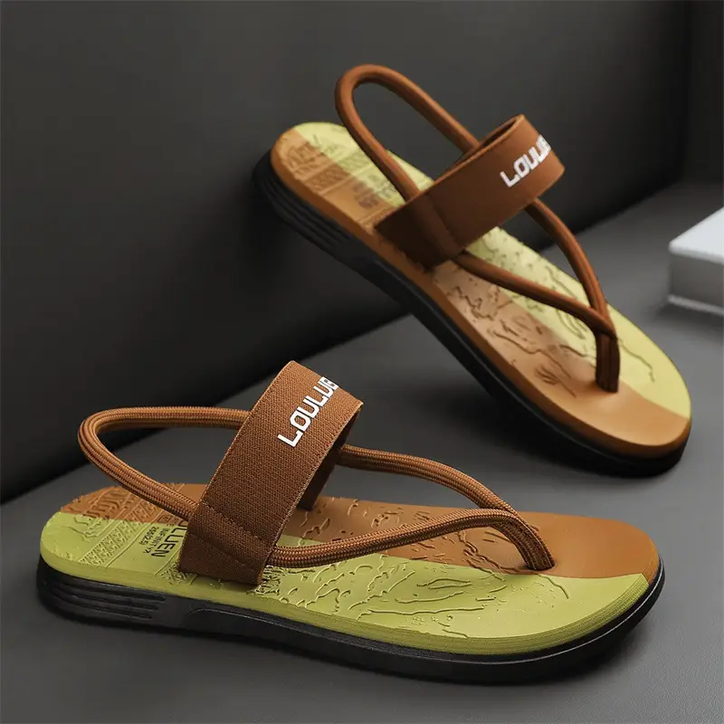 Flip-flops for Men, Summer Personalized Flip-flops for Driving, Dual-purpose Sandals for Outer Wear, Seaside Wading, Beach, Vietnamese Slippers for Men