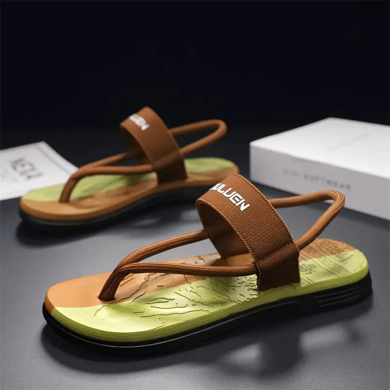 Flip-flops for Men, Summer Personalized Flip-flops for Driving, Dual-purpose Sandals for Outer Wear, Seaside Wading, Beach, Vietnamese Slippers for Men