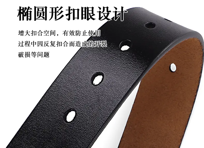 Men's Black Leather Belt with Silver Buckle — feature 16