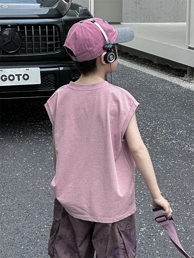 Panda Pure Cotton Sleeveless T-Shirt for Boys 2025 - Image 4