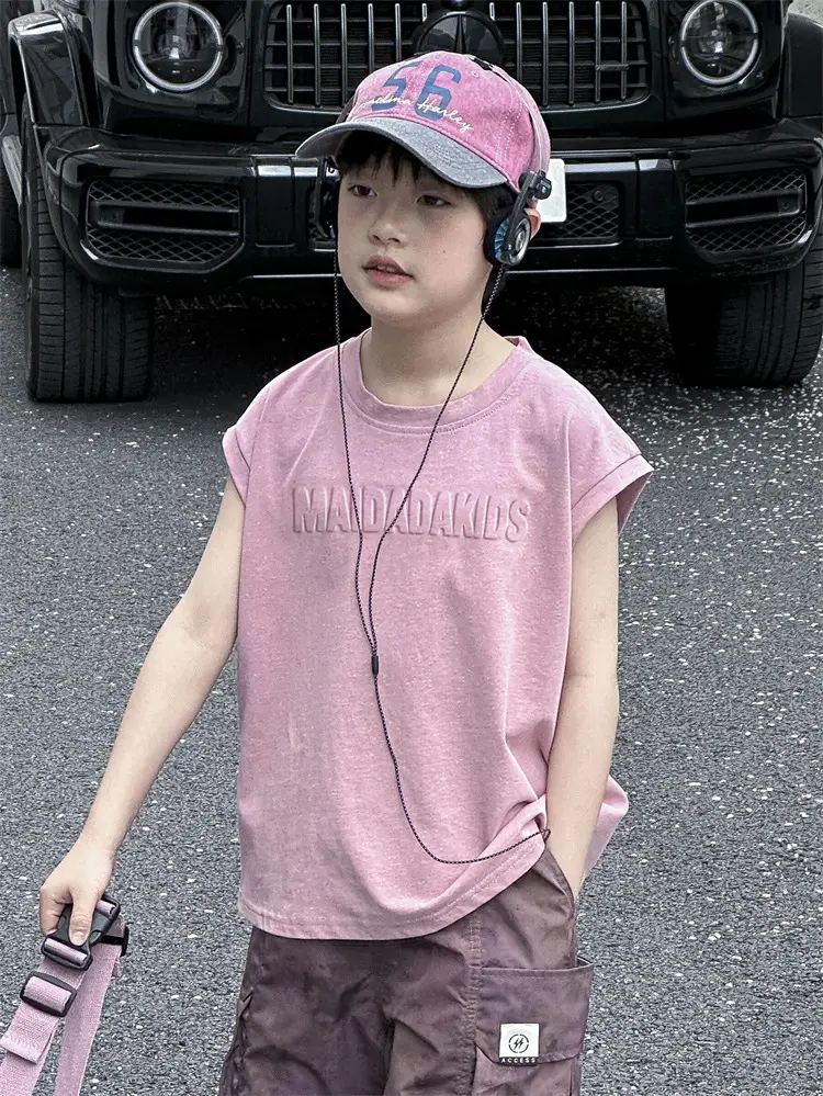 Panda Pure Cotton Sleeveless T-Shirt for Boys 2025 - Image 5