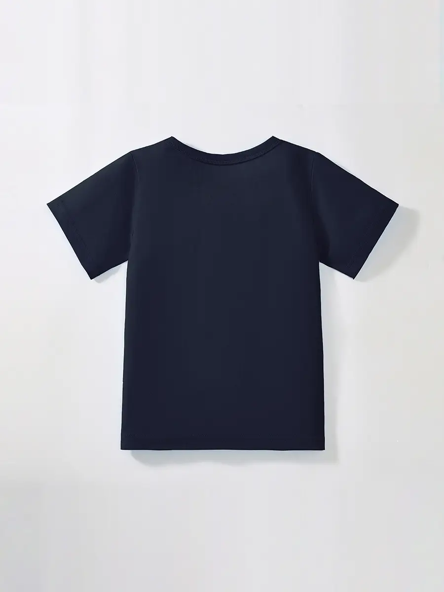 2025 Boys Black Cartoon Dinosaur T-Shirt - Image 3