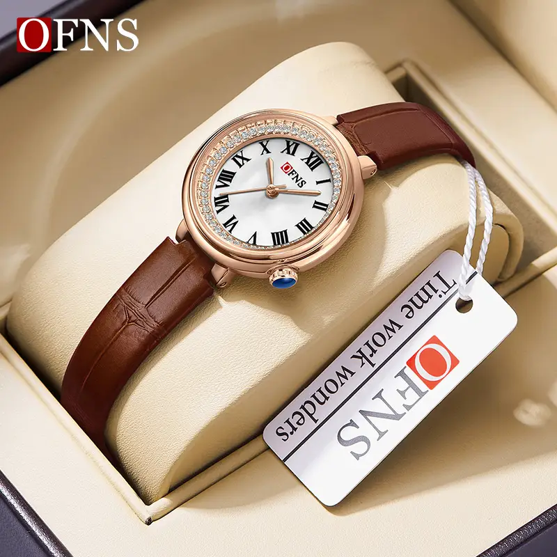 OFNS Women's Green Roman Scale Quartz Watch - Image 9