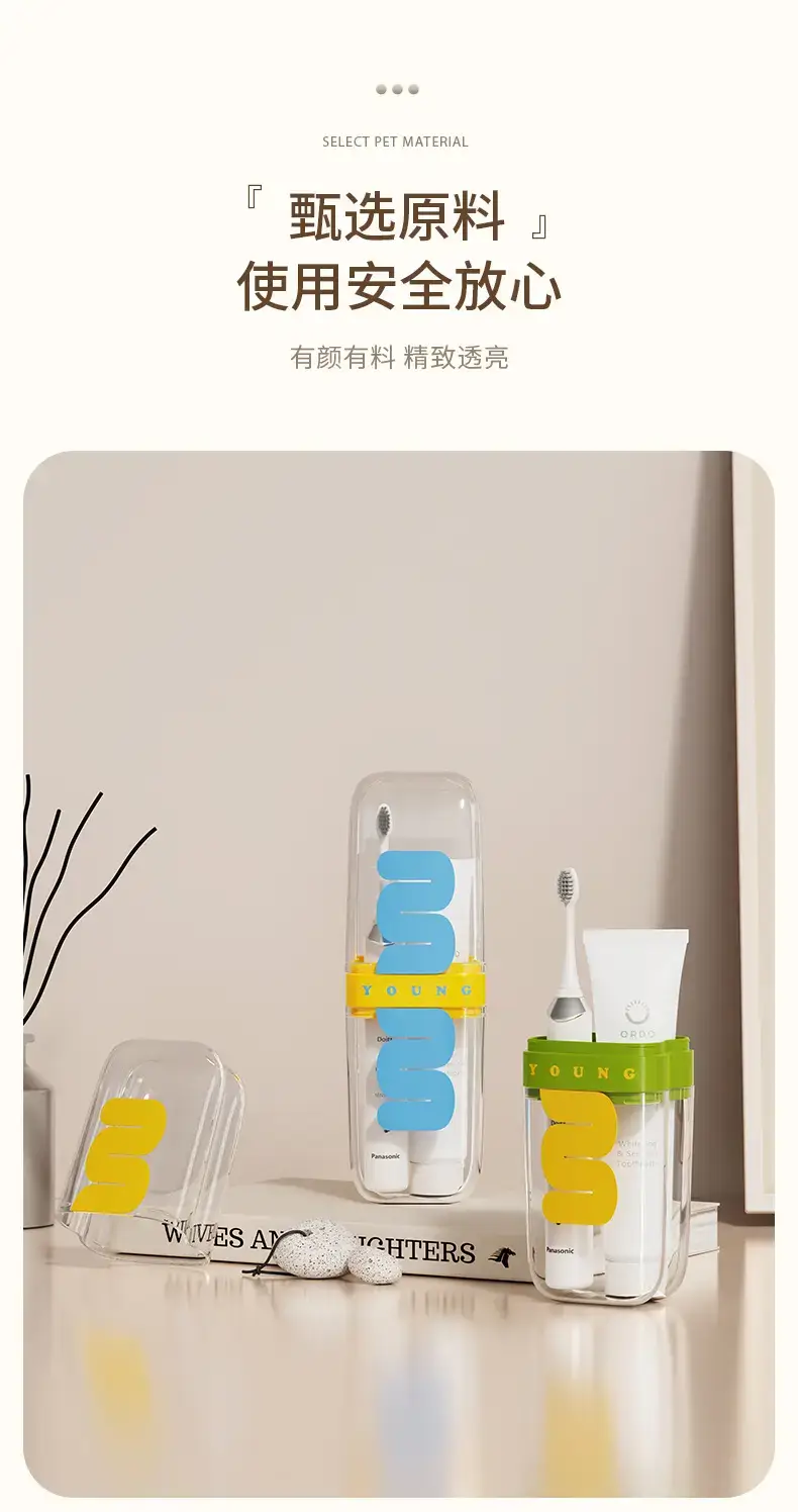 Travel Wash Cup Set with Mouthwash & Toothpaste Storage — feature 12