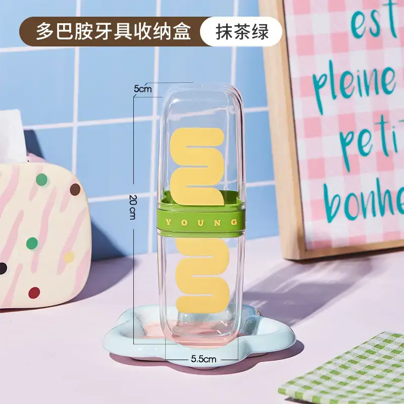 Travel Wash Cup Set with Mouthwash & Toothpaste Storage - Image 2