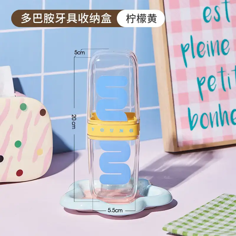 Travel Wash Cup Set with Mouthwash & Toothpaste Storage - Image 3