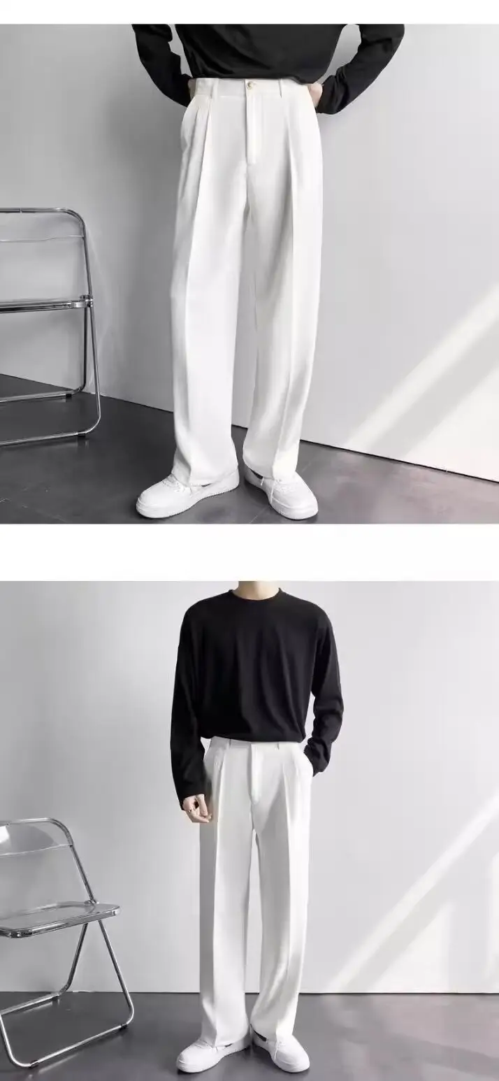 Men's 2025 Straight Leg White Pants — feature 4