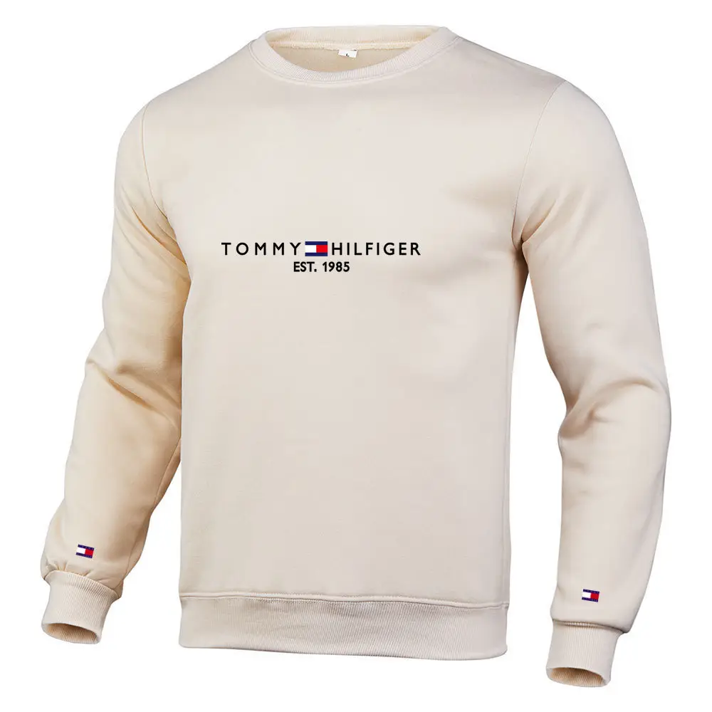 Tommy Hilfiger Men's White Pullover Sweatshirt Casual Long Sleeve — feature 11