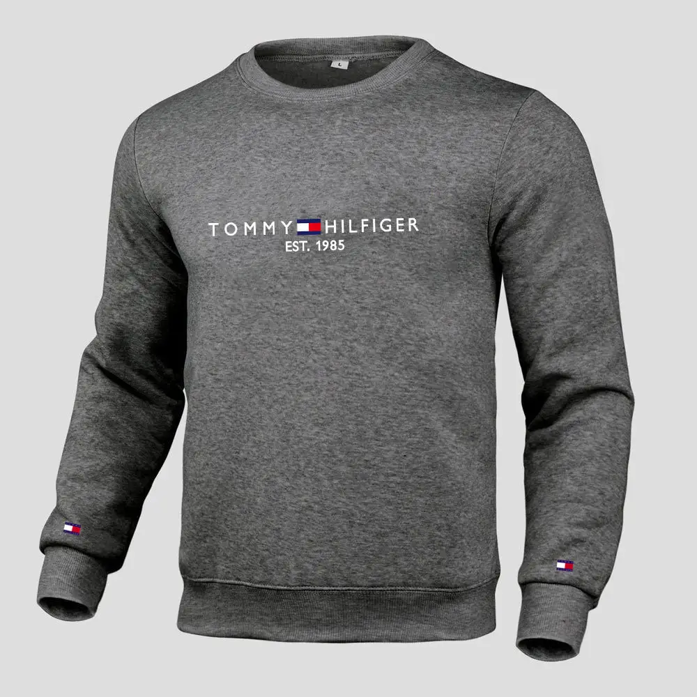 Tommy Hilfiger Men's White Pullover Sweatshirt Casual Long Sleeve — feature 12
