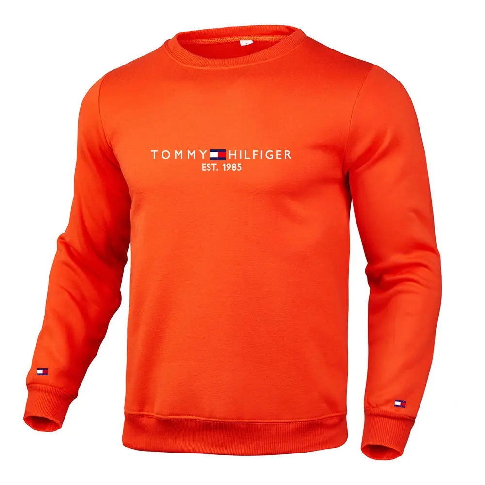 Tommy Hilfiger Men's White Pullover Sweatshirt Casual Long Sleeve — feature 2