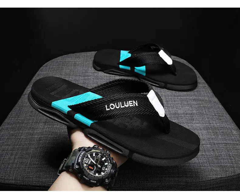 Flip-flops for Men 2024 New Summer Outer Wear Non-slip Wear-resistant Rubber Sandals Men's Sports Beach Vietnamese Slippers — feature 3