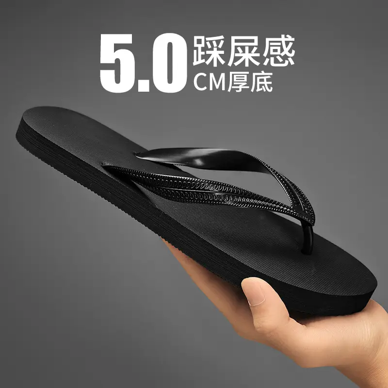 Flip-flops for Men 2024 New Summer Outer Wear Non-slip Wear-resistant Rubber Sandals Men's Sports Beach Vietnamese Slippers