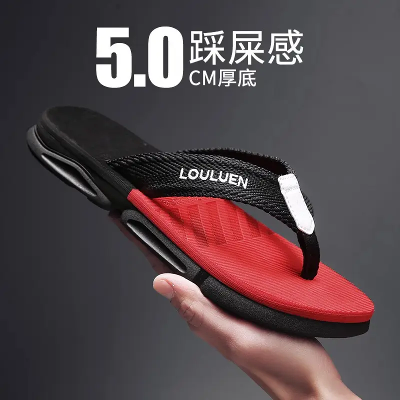 Flip-flops for Men 2024 New Summer Outer Wear Non-slip Wear-resistant Rubber Sandals Men's Sports Beach Vietnamese Slippers