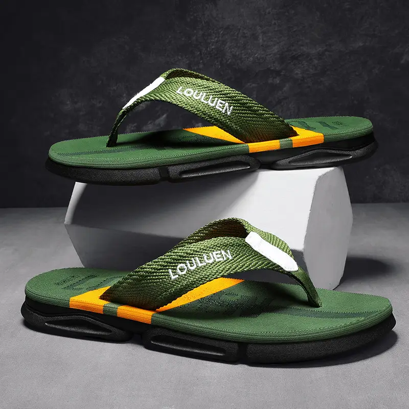 Flip-flops for Men 2024 New Summer Outer Wear Non-slip Wear-resistant Rubber Sandals Men's Sports Beach Vietnamese Slippers
