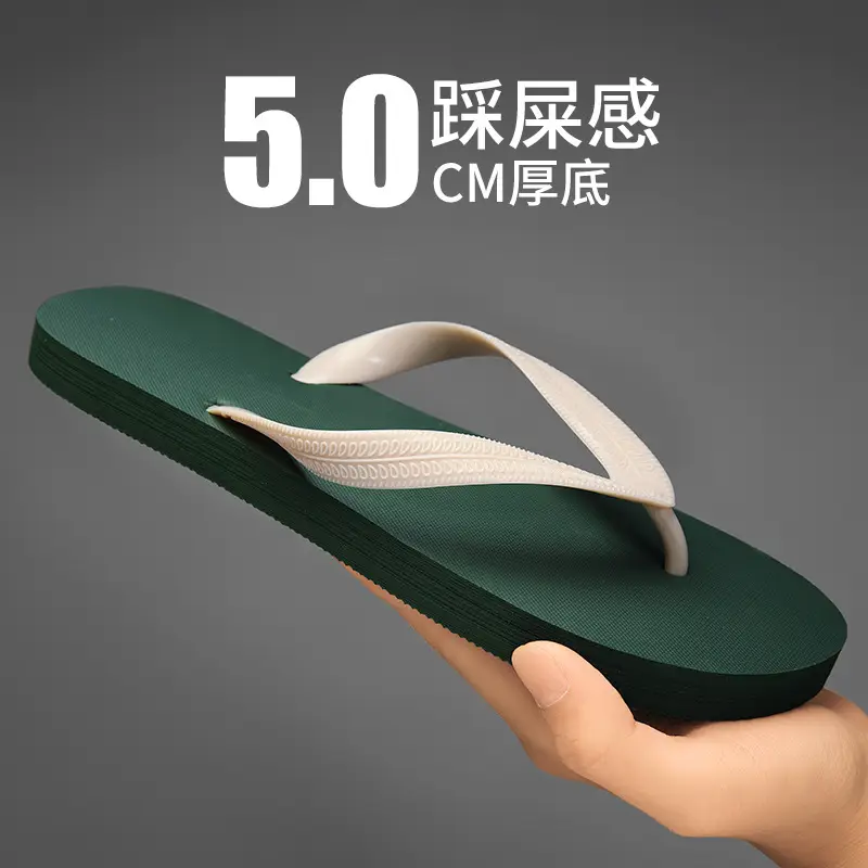 Flip-flops for Men 2024 New Summer Outer Wear Non-slip Wear-resistant Rubber Sandals Men's Sports Beach Vietnamese Slippers