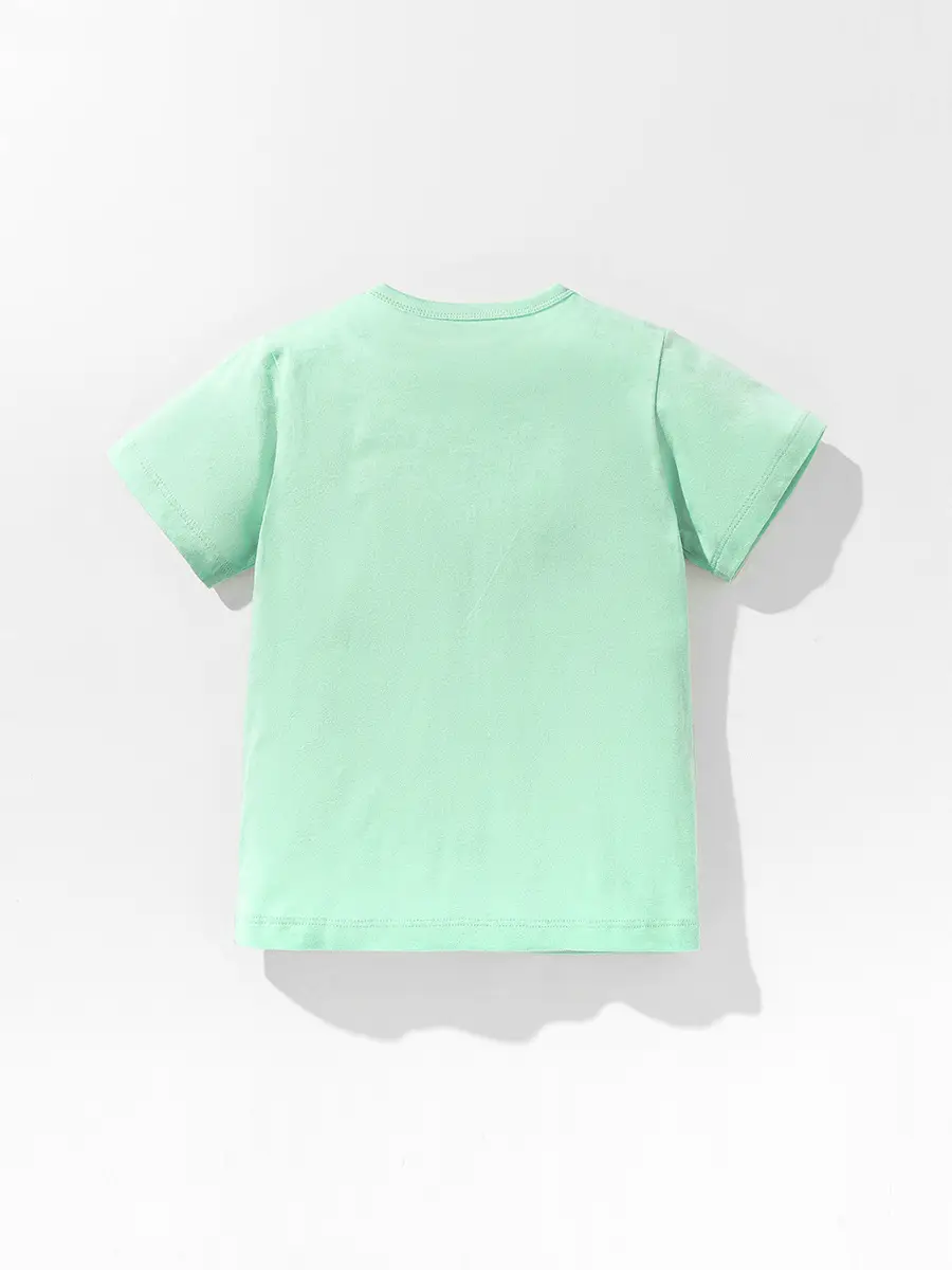 2025 Boys Summer T-Shirt Dinosaur Print Green - Image 3