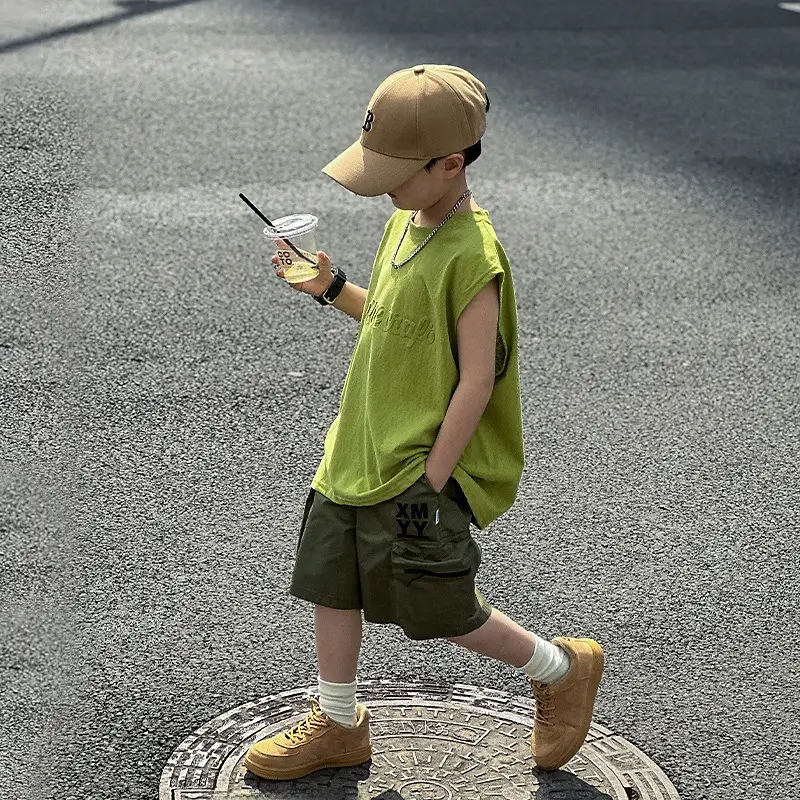 2025 Summer Boys Vest Pure Cotton Huzhou Zhili - Image 5