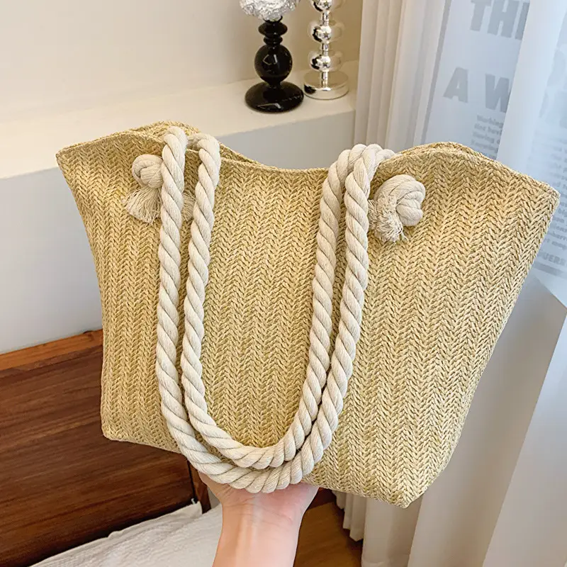 Portable Straw Woven Shoulder Bag New Summer Woven - Image 4