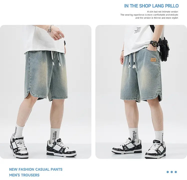 Men Denim Shorts Casual Mid-Length 2025 — feature 13
