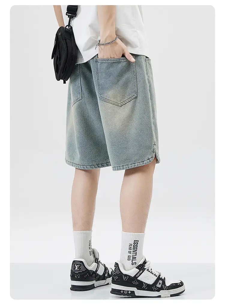 Men Denim Shorts Casual Mid-Length 2025 — feature 14