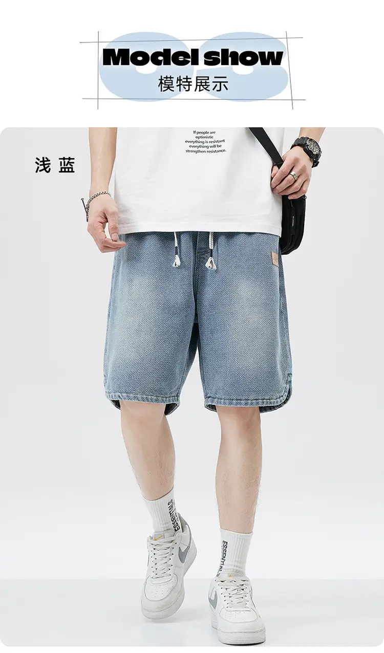Men Denim Shorts Casual Mid-Length 2025 — feature 7