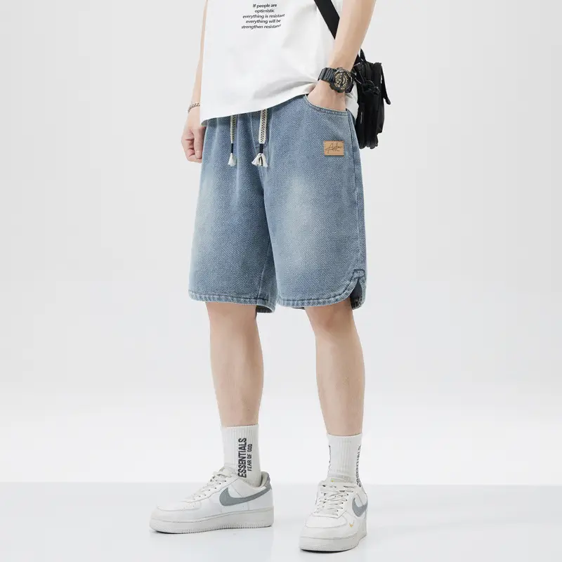 Men Denim Shorts Casual Mid-Length 2025 - Image 2