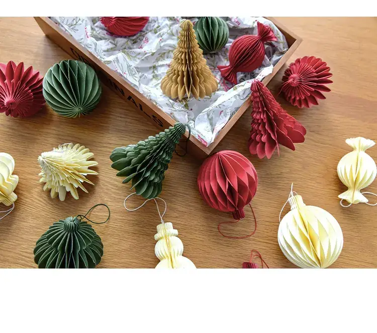 Red Origami Christmas Pendant 10x11cm 17g — feature 10