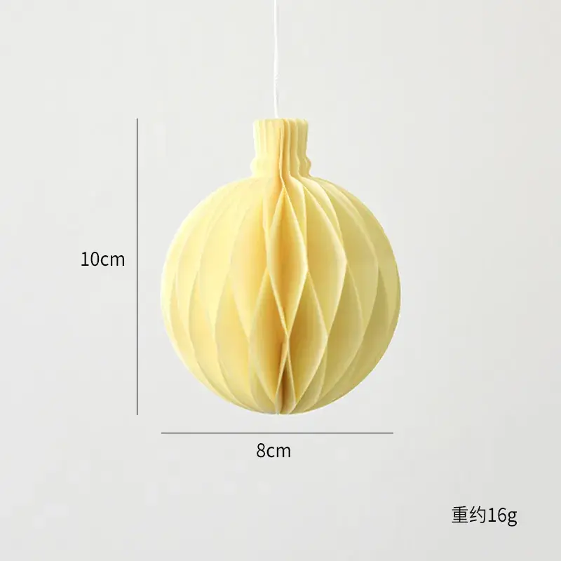 Red Origami Christmas Pendant 10x11cm 17g - Image 12